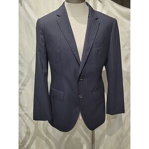 Hugo Boss Navy Stripe James Sharp 2 Water Repellant 2 Button Double Vent Blazer